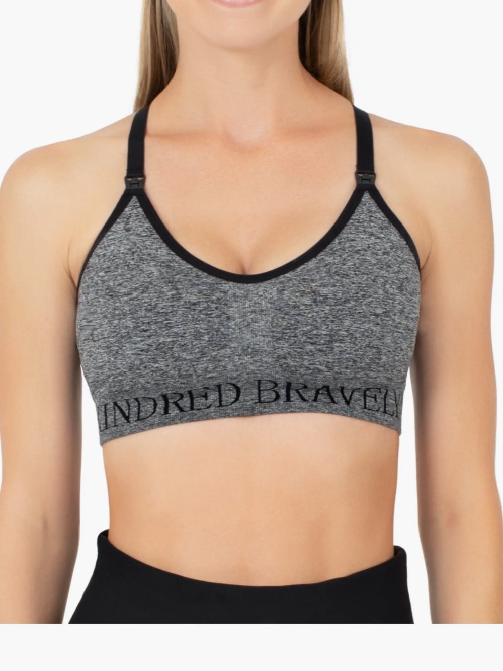 Kindred Bravely Sublime Nursing Bra, Heather & Black, Medium